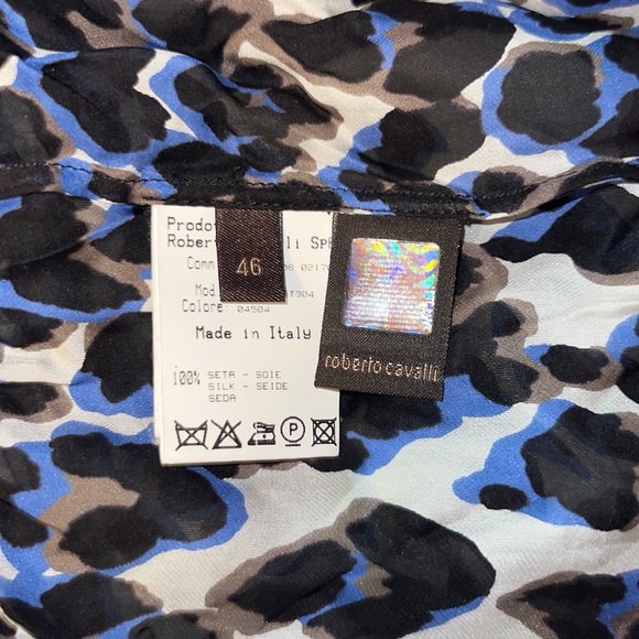 NWOT roberto cavalli silk leopard print blouse - Picture 4 of 4